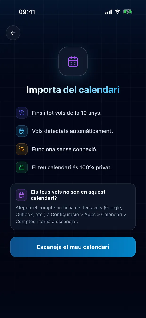 Dona accés i inicia l'escaneig