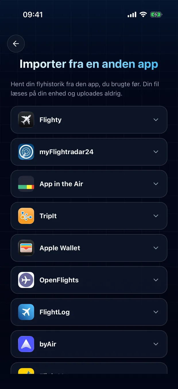 Åbn kortet for din app, og tryk på Vælg filen.