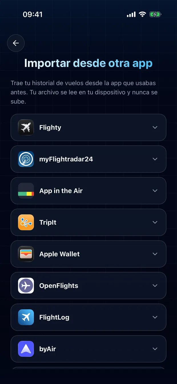 Abre la tarjeta de tu app y toca Elegir el archivo.