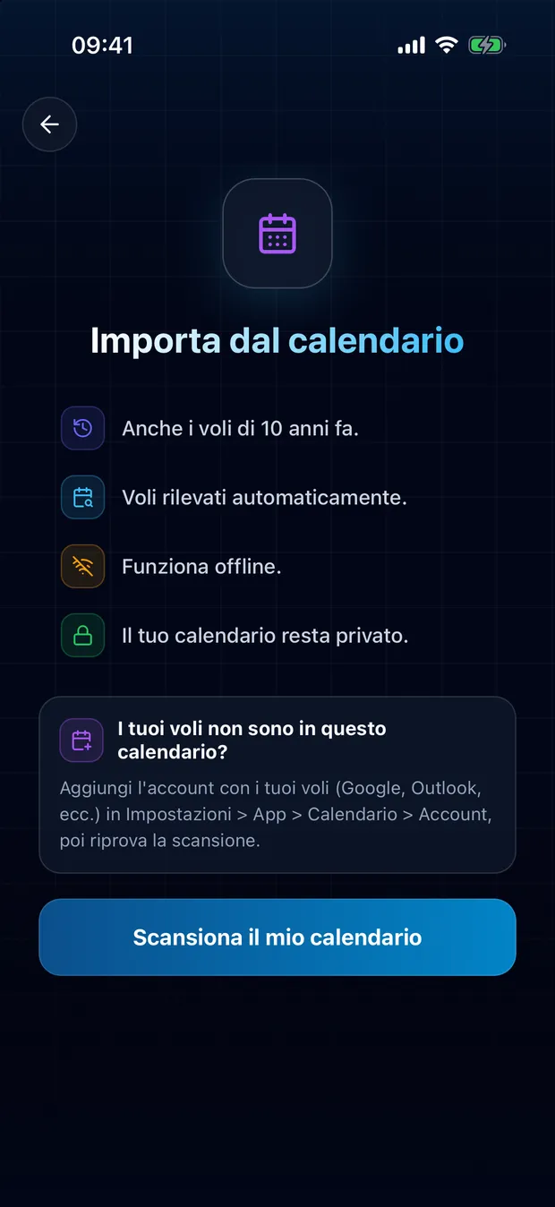 Consenti l'accesso e avvia la scansione
