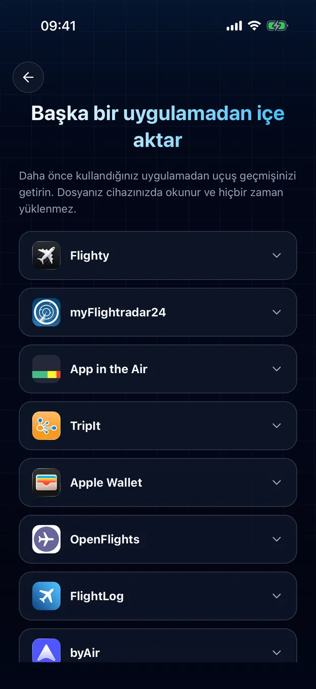Uygulamanızın kartını açın ve Dosyayı seç düğmesine dokunun.