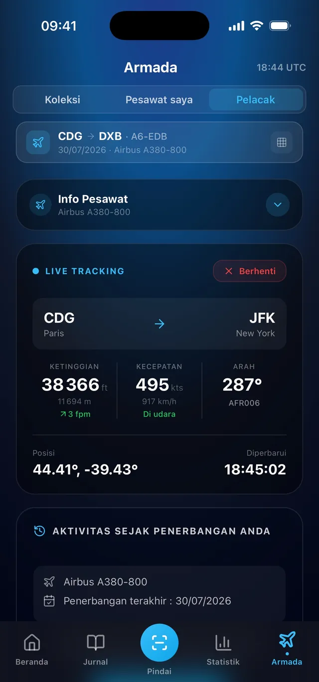 Di Mana Pesawat Saya?