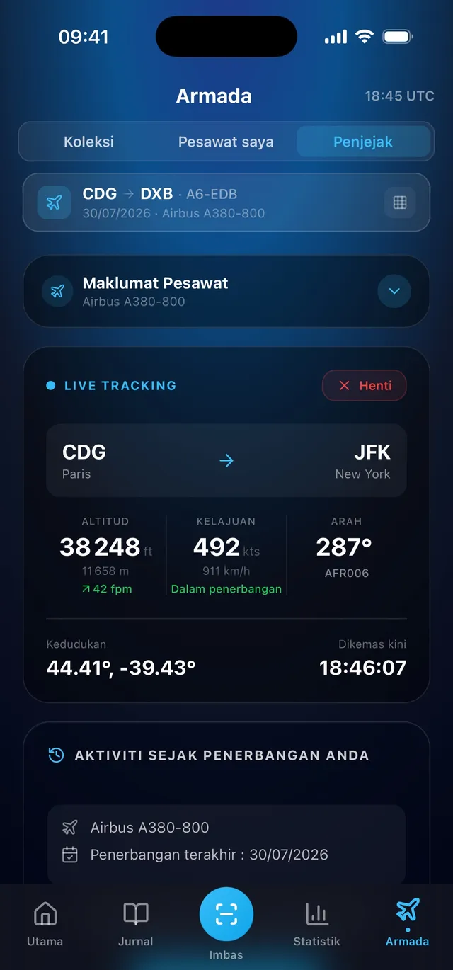 Di Mana Pesawat Saya?